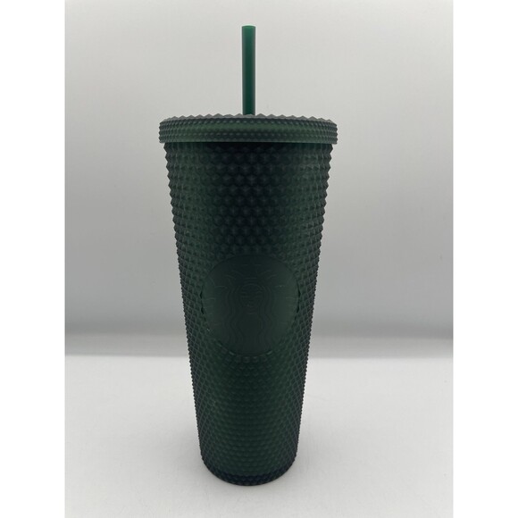 STARBUCKS Jelly Studded Tumbler for Cold Drinks - Matte Dark Green, Venti 24 oz - Picture 1 of 5